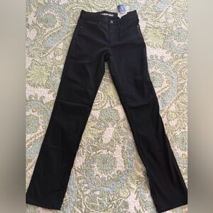 Lands' End Black Mid Rise Straight Leg Jeans NWT